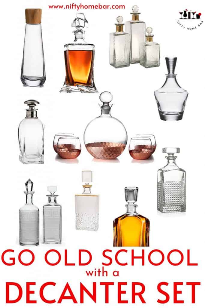 Photo collage of your next decanter set.