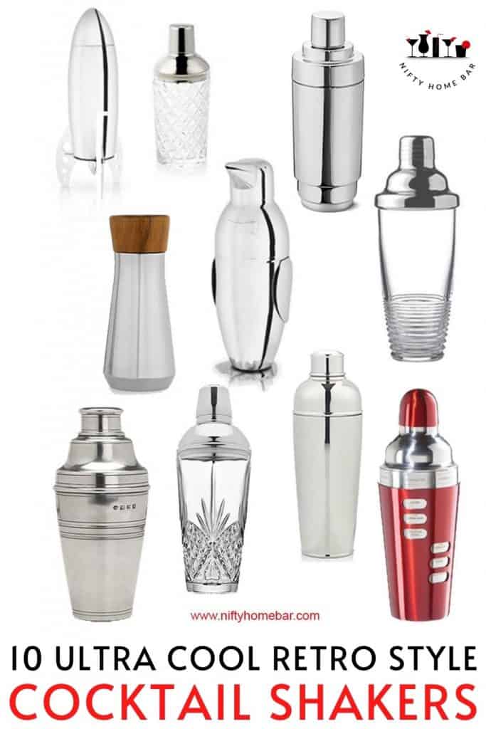 You'll look exceptionally suave and debonair when mixing up a cocktail with one of these retro style cocktail shakers. (Makes a great gift too!)
